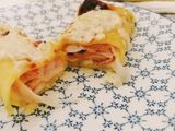 Crepes de Fiambre e Queijo Gratinados