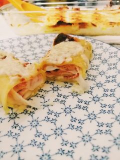 Foto de Crepes de Fiambre e Queijo Gratinados