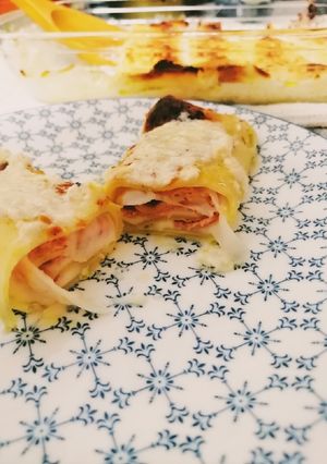 Foto de Crepes de Fiambre e Queijo Gratinados