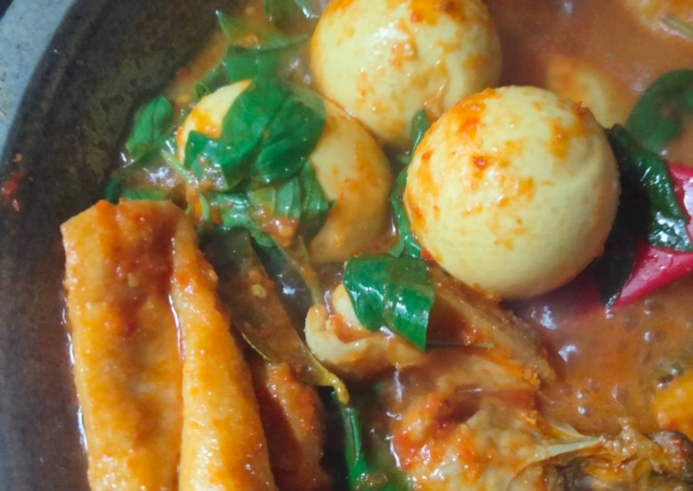 Rica Bali telur,tahu &ayam simple