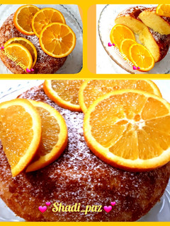 عکسی از دستور کیک پرتقالی🍊🍊🍊بدون فر😋
