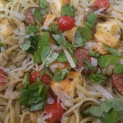 A picture of Chilli, Cheese, Chorizo Linguine.