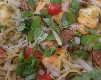 Fast Cooking Methods Chilli Cheese Chorizo Linguine Delicious Perfect