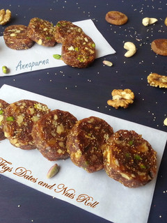A picture of Dried Figs Dates and Nuts Roll.