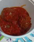 Meatball tomato peri peri salsa