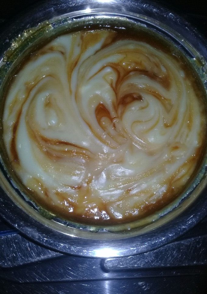 Una foto de Natilla o Crema de Maicena con caramelo 👌 (sin huevo)