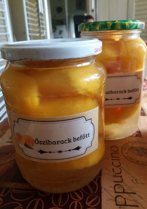 Őszibarack befőtt befőzőautomatával recept fotója