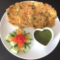 A picture of Sago uttapam or sabudana uttapam.
