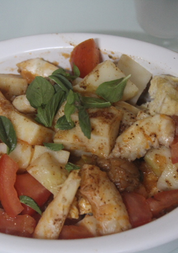 Una foto de Ensalada de gambas
