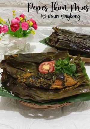 Foto resep Pepes Ikan Mas Isi Daun Singkong