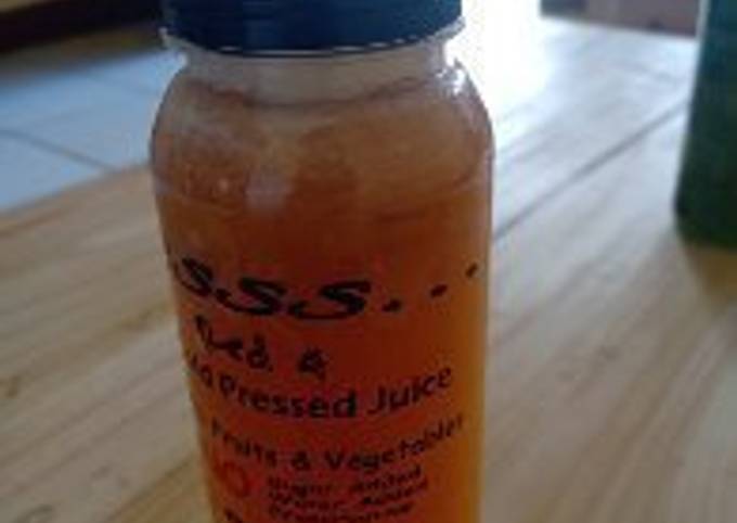 Resep Cold pressed juice "red 4" Anti Gagal