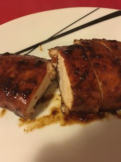 Una foto de Solomillo de pavo caramelizado en salsa de naranja