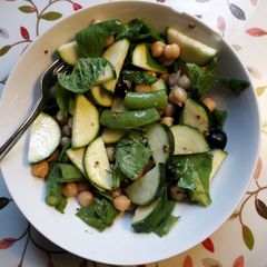 A picture of Chick pea & Courgette salad.