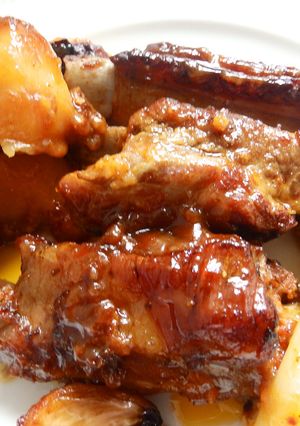 Foto principal de Costilla de cerdo a la cerveza con sobrasada