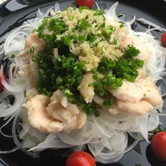 Chicken and Onion salad A picture of Chicken and Onion salad.