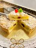Pastel con manzanas y pasas (Cake with apples and raisins)