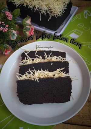 Foto resep 322#Brownies kukus ketan item