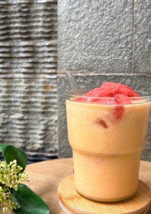 Foto resep Smoothie Melon Stroberi
