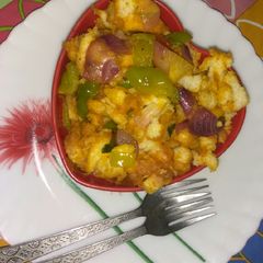 Bread spicy upma A picture of Bread spicy upma.