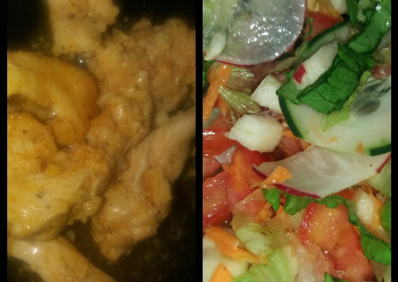 Pollo a la Curcúma con ensalada de manzana