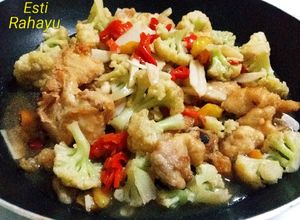 Foto resep Bunga Kol feat Ayam