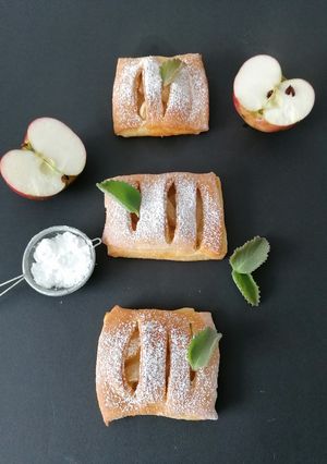 Zdjęcie przepisu Serowo-jabłkowe ciasteczka.