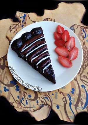 عکسی از دستور کیک خیس شکلاتی روسی با فر دستساز 🌸