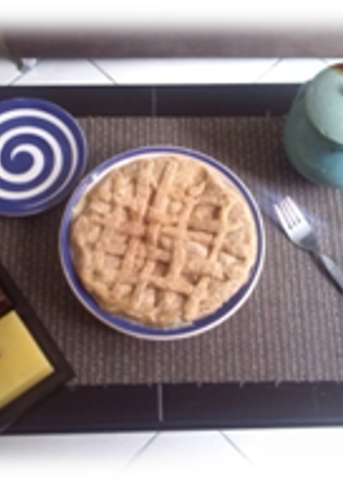 Una foto de Pie de manzana en microondas