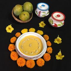 A picture of Mango Shrikhand.