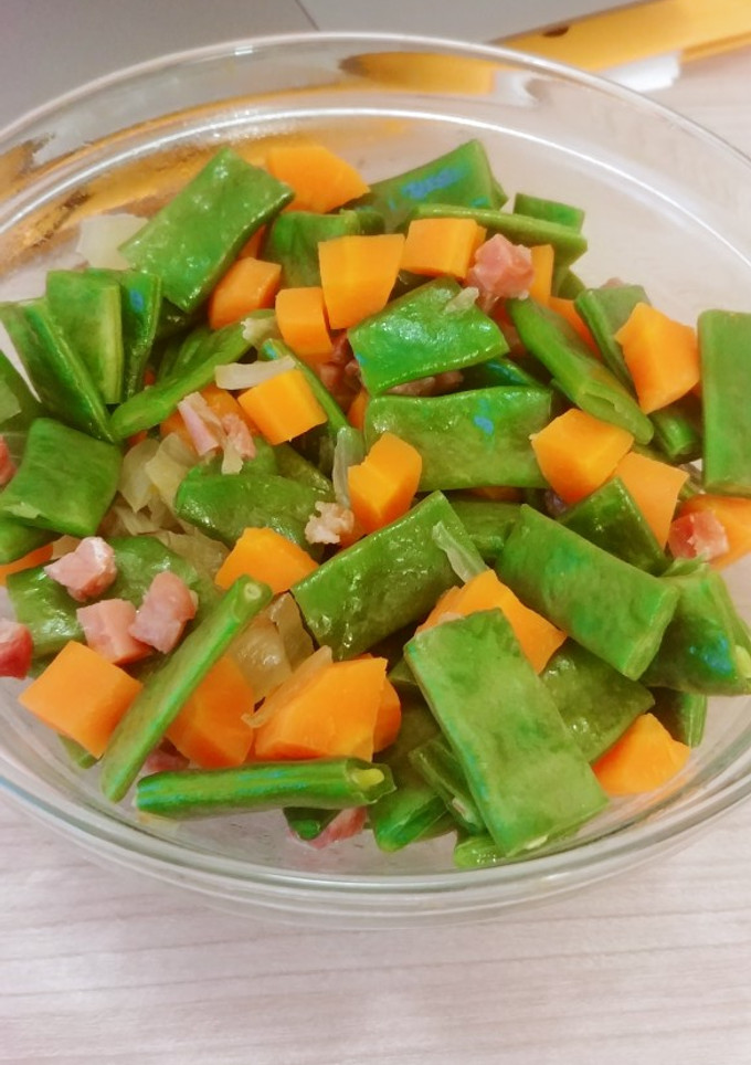 Una foto de Judías cocinadas con lekue