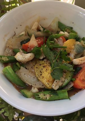 Hình của món Mực xào chua ngọt.