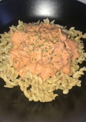 Une photo de Pâtes sauce vodka