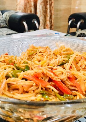 A picture of Mouth watering hakka noodless.