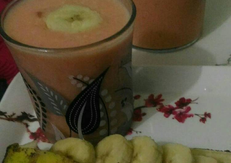 How to Make Speedy Papaya banana smoothie