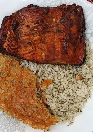عکسی از دستور سبزی پلو با ماهی