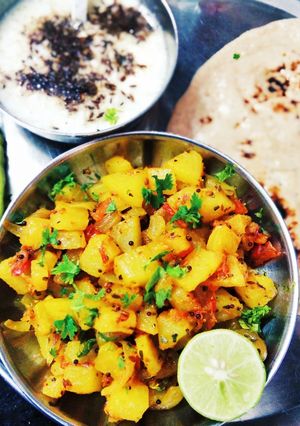 कच्चा पपीता सब्जी (kacha papita sabzi recipe in Hindi) रेसिपी मुख्य फोटो