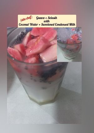 Foto resep Guava + Selasih with Coconut Water+ Condensed Milk Ice (Ala Chef)