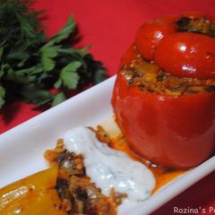 Persian Stuffed bell peppers A picture of Persian Stuffed bell peppers.