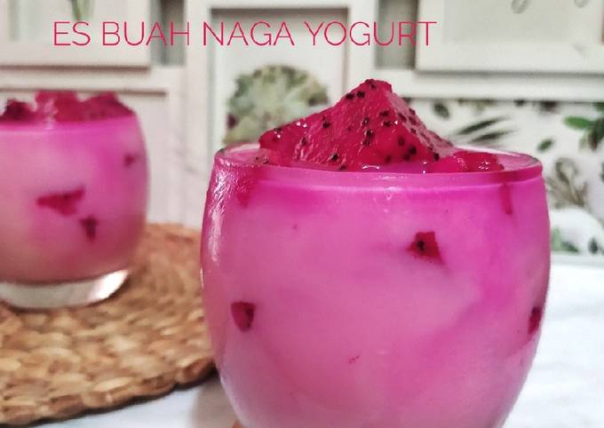 Resep Es Buah Naga Yogurt oleh Tini Rostiawati - Cookpad