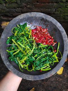 Foto resep Kangkung Sambal Brambang Asem