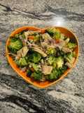 Broccoli cah jamur, kulit tahu & samcan