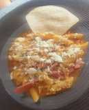 Pasta pluma con pollo y salsa😋
