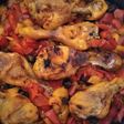 Pollo e peperoni al forno