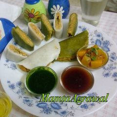 A picture of Healthy spinich steemed pittha.
