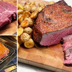 A picture of Arrabiata-Style Wagyu Roast Beef with Potatoes.