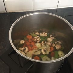 A picture of No salt vegetable stock.