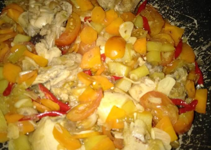 Resep Tumis Ayam Sayur diet enak yang Lezat