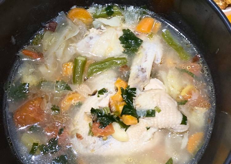 Resep Sop Sayur+Ayam Kuah Gurih, Enak Banget