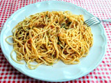 Spaghetti al mojo de hortalizas