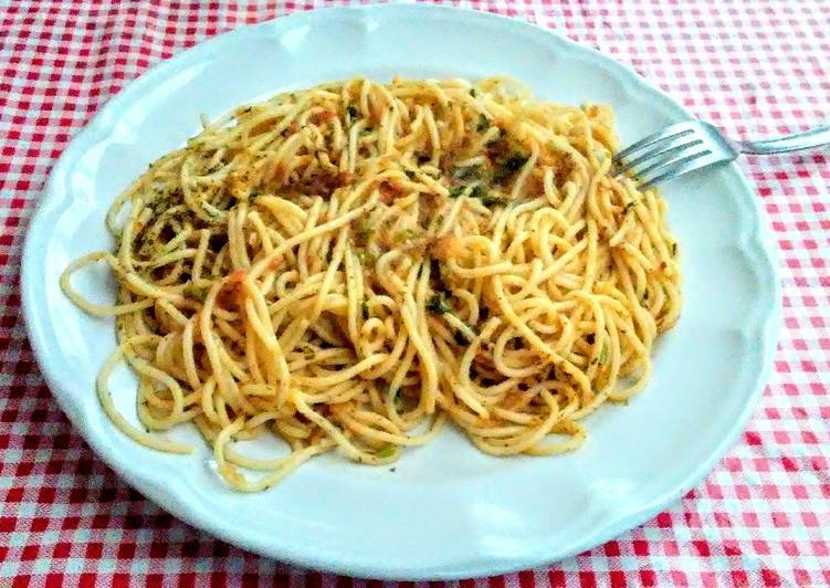 Spaghetti al mojo de hortalizas